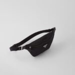 RE-NYLON AND SAFFIANO LEATHER BELT BAG