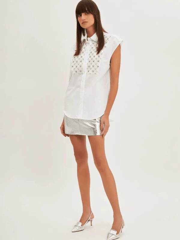 SEQUINS EMBROIDERED SHIRT