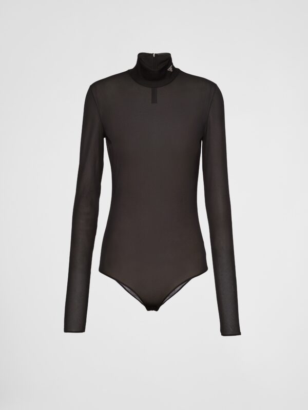SHEER JERSEY BODYSUIT