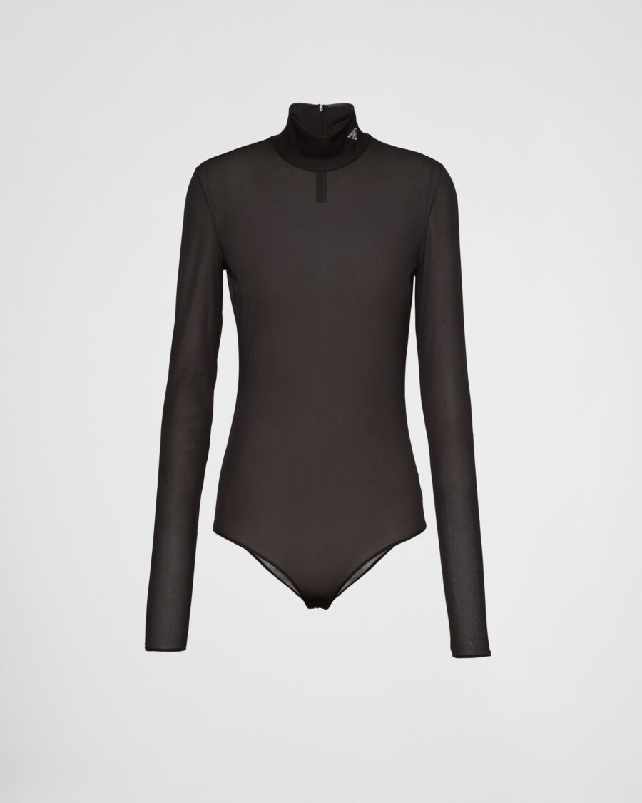 SHEER JERSEY BODYSUIT