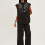 SEQUINS EMBROIDERED SHIRT