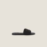 RAFFIA WOVEN SLIDES