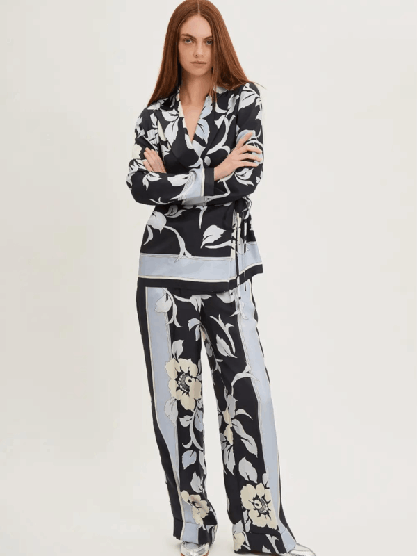 FLOWERS PRINT TROUSERS
