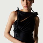 ASYMMETRIC FLOWER GOWN
