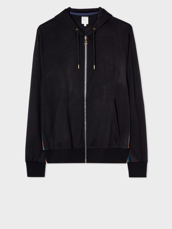SIGNATURE STRIPES ZIPPED HOODIE
