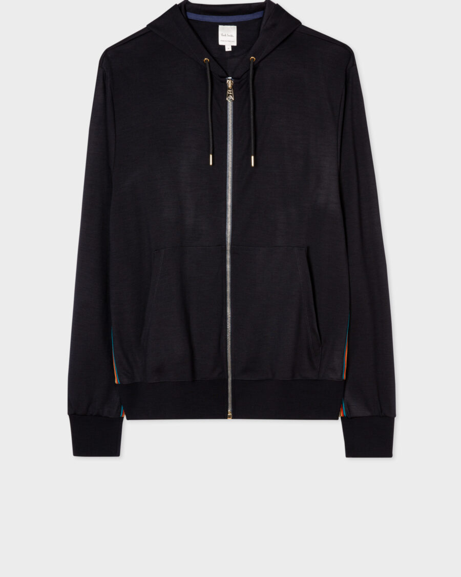 SIGNATURE STRIPES ZIPPED HOODIE