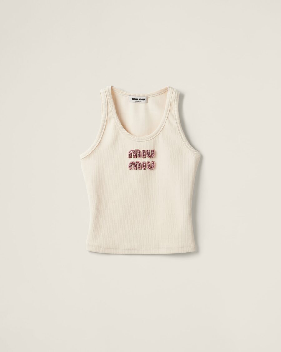 RIBBED JERSEY TANK TOP
