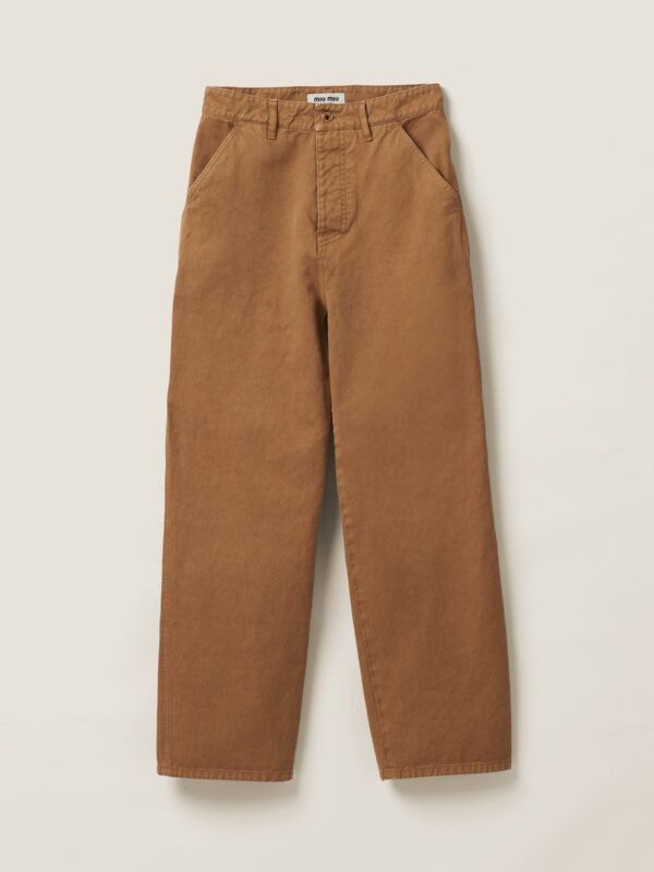 GARMENT DYED GABARDINE PANTS