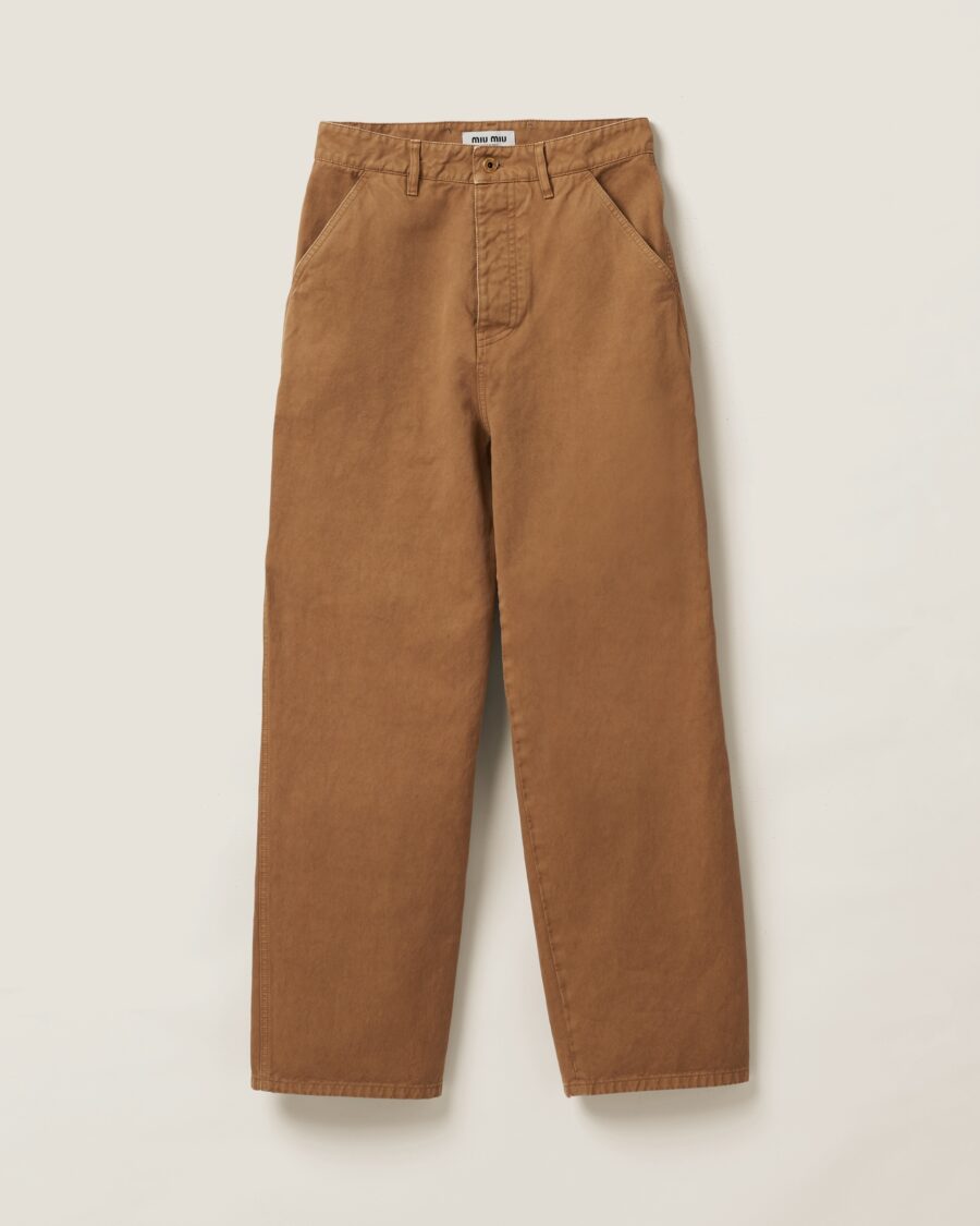 GARMENT DYED GABARDINE PANTS
