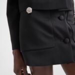 WOOL SATIN MINI SKIRT