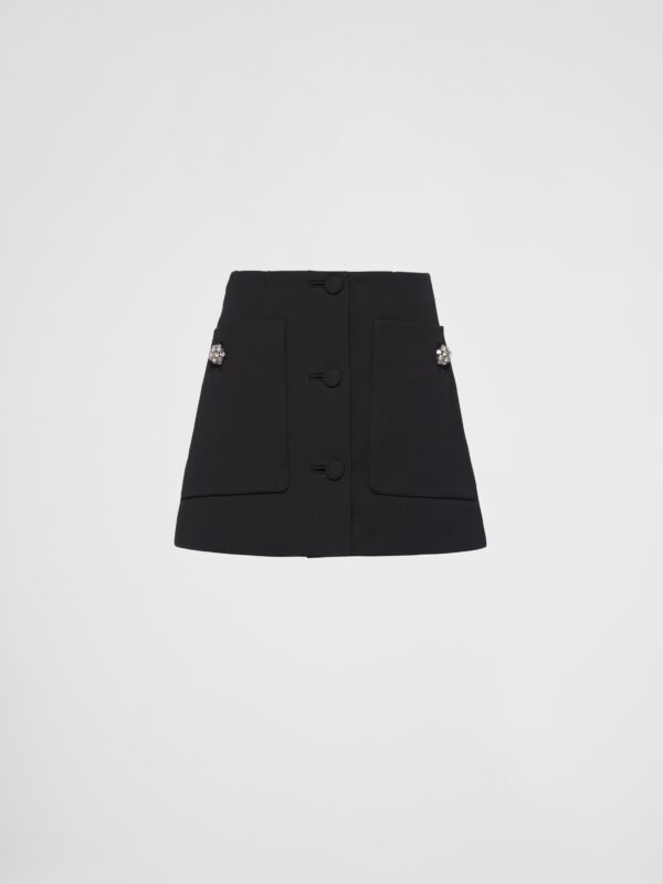 WOOL SATIN MINI SKIRT