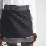 TULLE AND WOOL MINI SKIRT