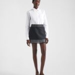 TULLE AND WOOL MINI SKIRT