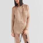 EMBROIDERED ORGANZA SHIRT