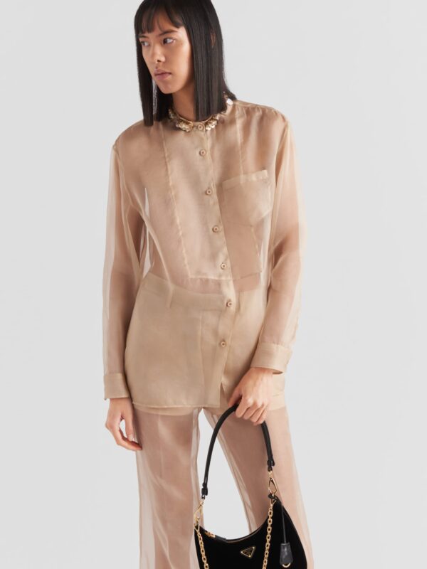 EMBROIDERED ORGANZA SHIRT
