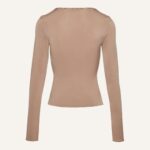 LONG SLEEVE FLOWER APPLIQUÉ TOP