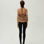 WRAPPED BLOUSE WITH FLOWER APPLIQUÉ