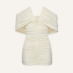 WIRED V NECK RUCHED MINI DRESS