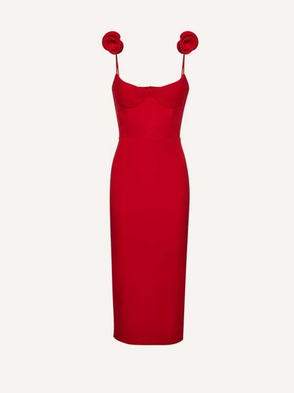 BUSTIER MIDI DRESS