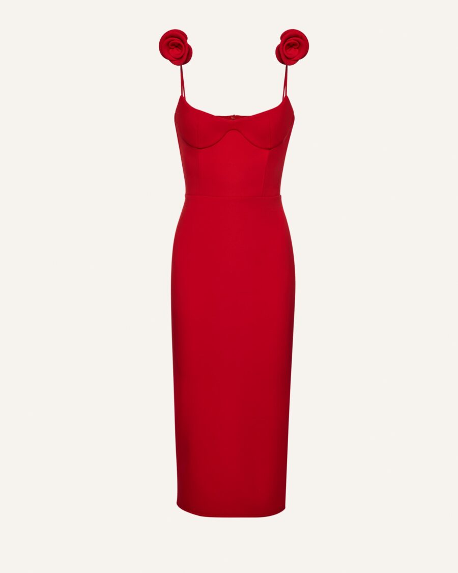 BUSTIER MIDI DRESS