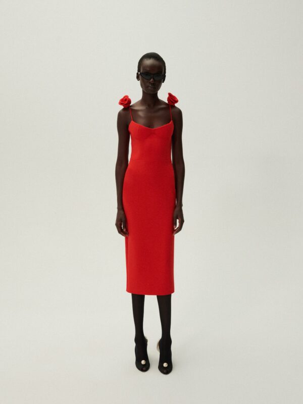 BUSTIER MIDI DRESS