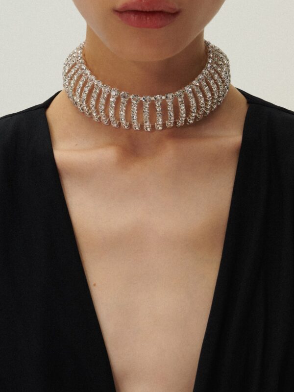 DOMED CHOKER IN SILVER