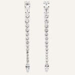 ELONGATED CRYSTALS SILVER EARRINGS