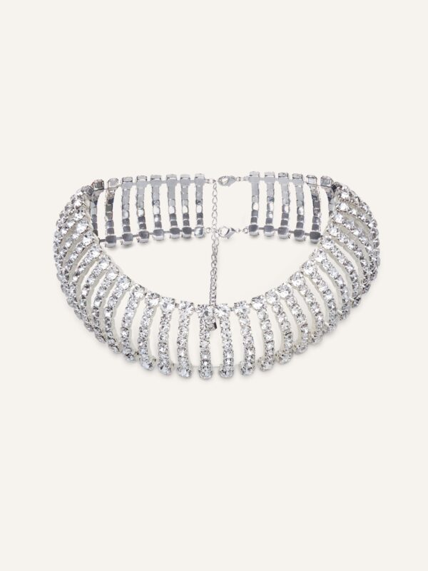 DOMED CHOKER IN SILVER