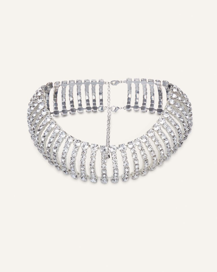 DOMED CHOKER IN SILVER