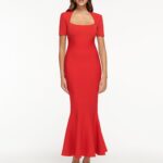 SHORT SLEEVE FLAT KNIT MAXI DRESS