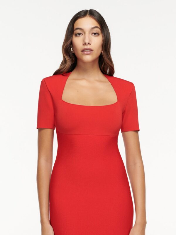 SHORT SLEEVE FLAT KNIT MAXI DRESS