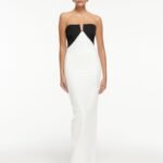 STRAPLESS CREPE GOWN