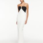 STRAPLESS CREPE GOWN