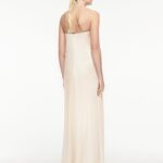 STRAPLESS SILK SATIN GOWN