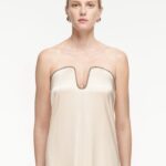 STRAPLESS SILK SATIN GOWN