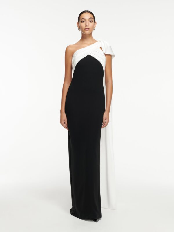 ASYMMETRIC CADY GOWN