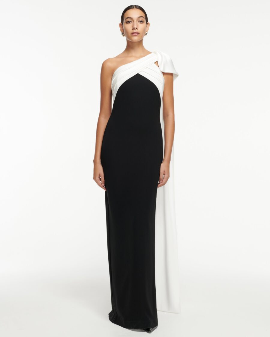 ASYMMETRIC CADY GOWN