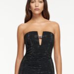 STRAPLESS DIAMANTE GOWN