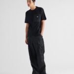 RE-NYLON AND JERSEY TEE WITH POCKET