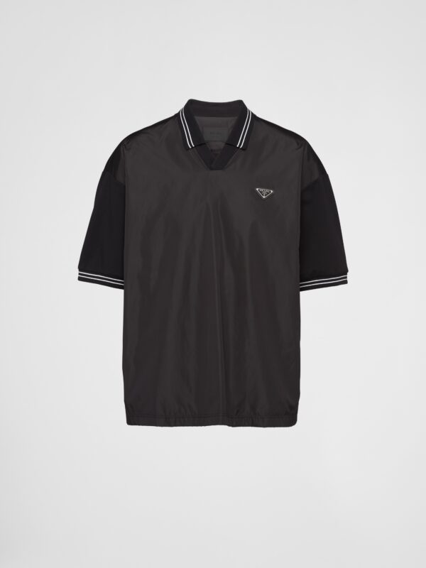 PIQUÉ POLO WITH RE NYLON DETAILS