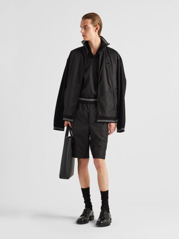 PIQUÉ BERMUDAS WITH RE NYLON DETAILS