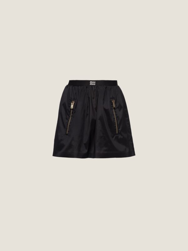 TECHNICAL SILK MINI SKIRT
