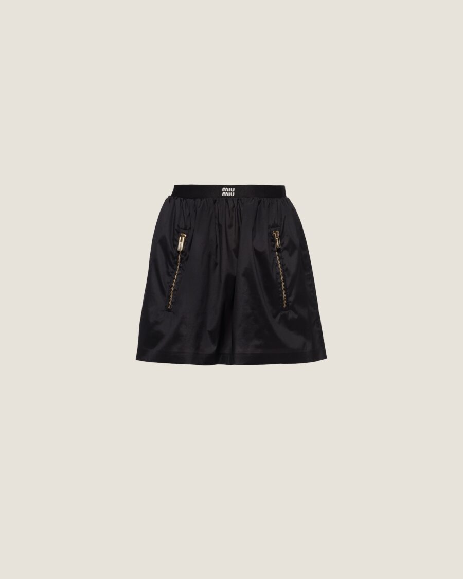TECHNICAL SILK MINI SKIRT