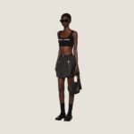 TECHNICAL SILK MINI SKIRT