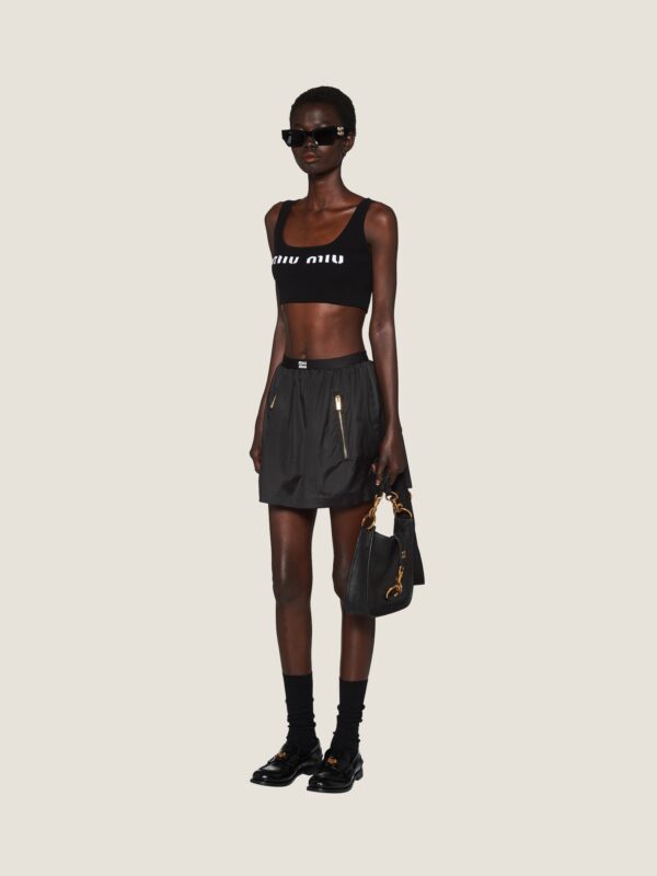 TECHNICAL SILK MINI SKIRT