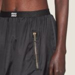 TECHNICAL SILK MINI SKIRT
