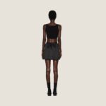 TECHNICAL SILK MINI SKIRT