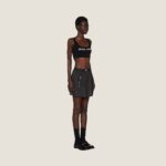 TECHNICAL SILK MINI SKIRT