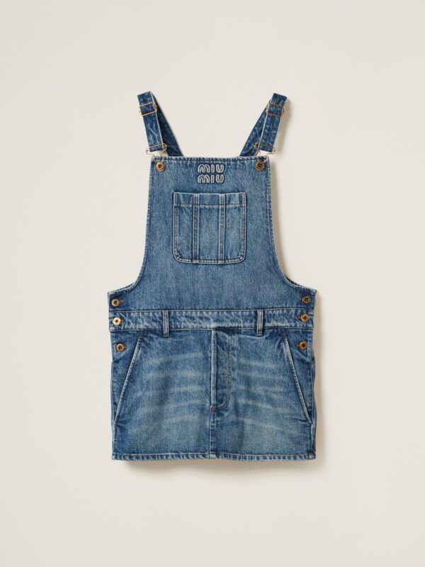 DENIM BIB MINI DRESS