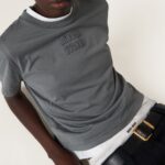 GARMENT DYED JERSEY LOGO TEE